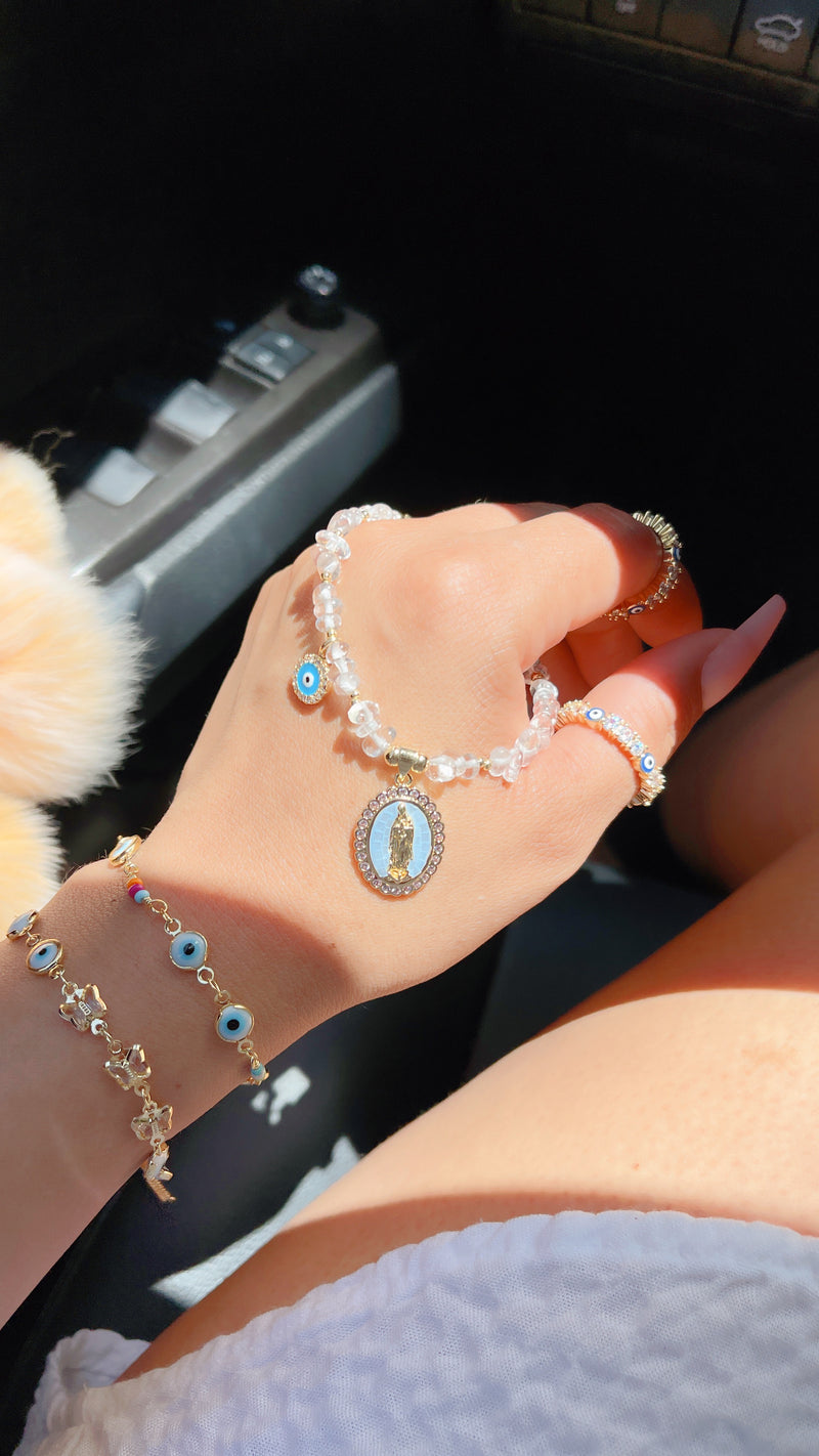 Virgencita crystal bracelet ✨