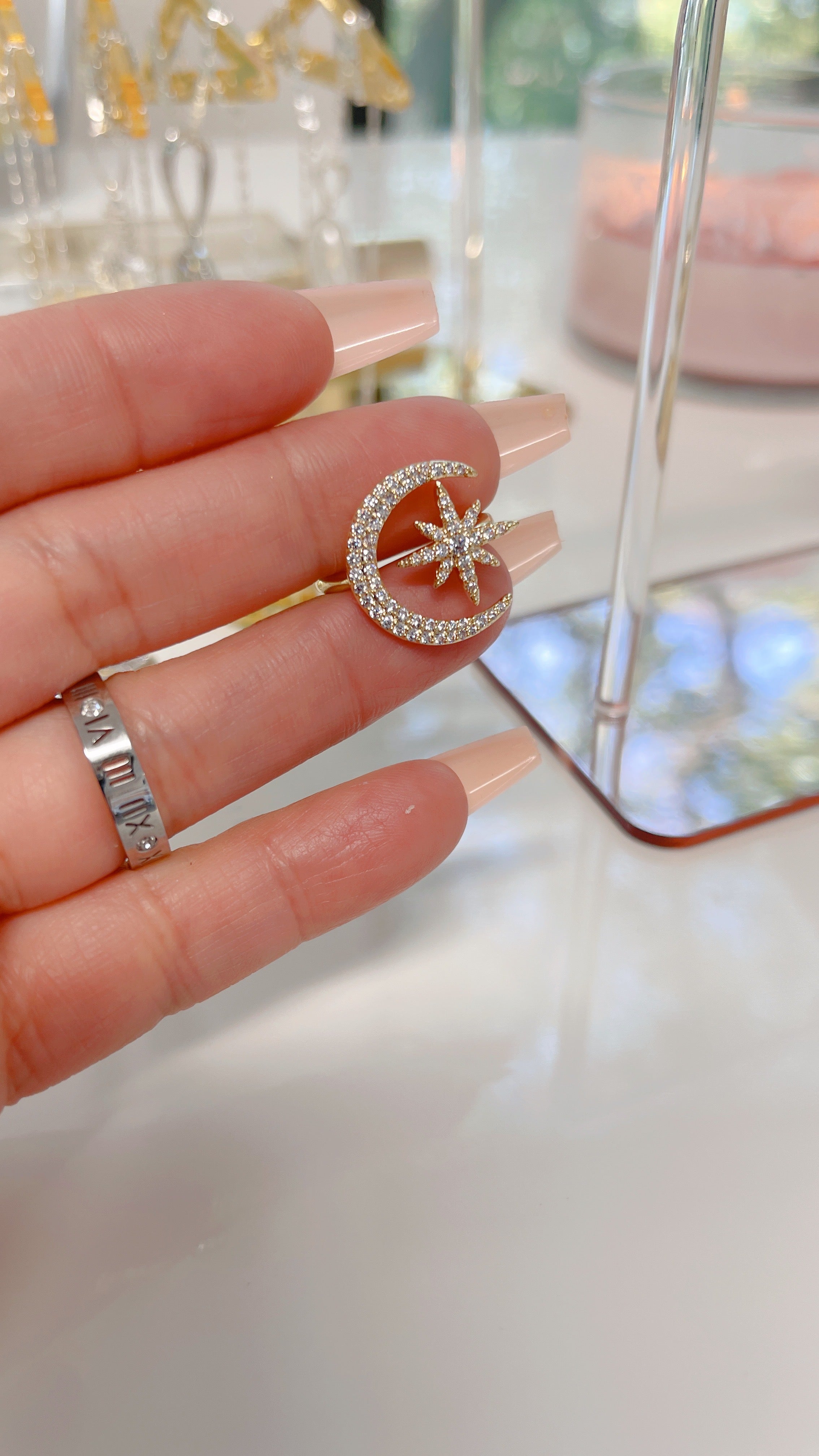 Anillo luna y estrella