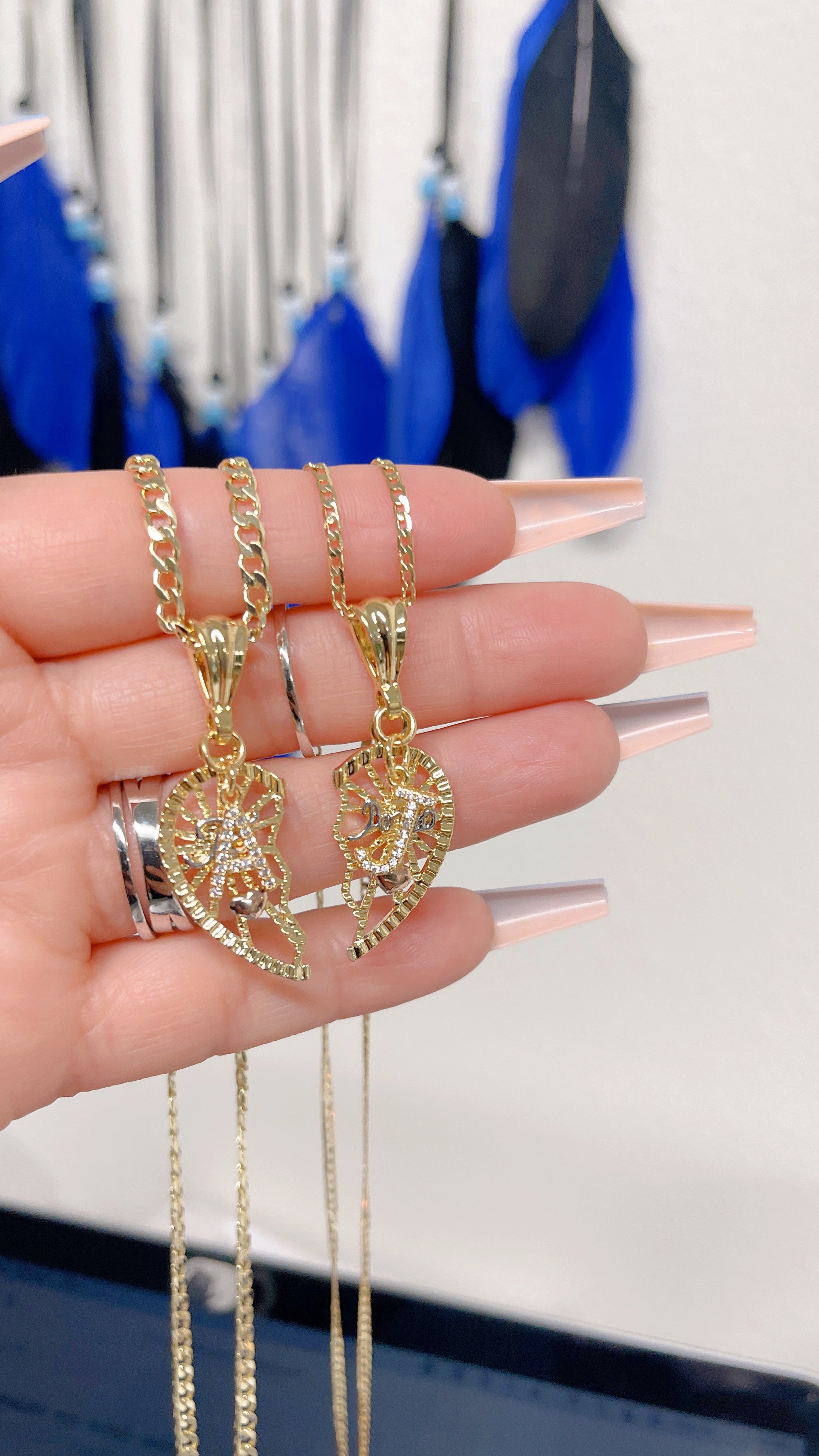 Pareja Inicial Corazón Collares