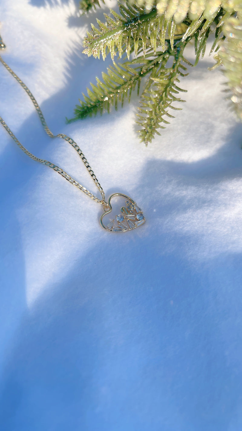 Crystallized Swan Heart Necklace