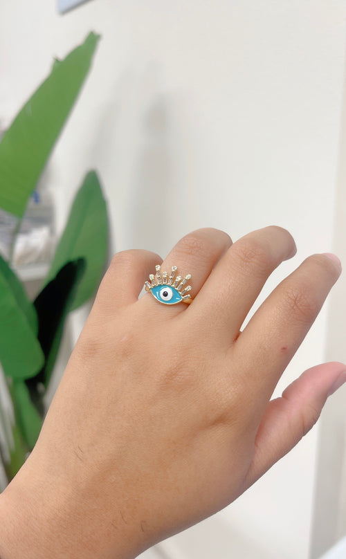 Blue Evil Eye Ring
