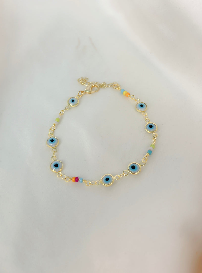 Pulsera elegante del mal de ojo