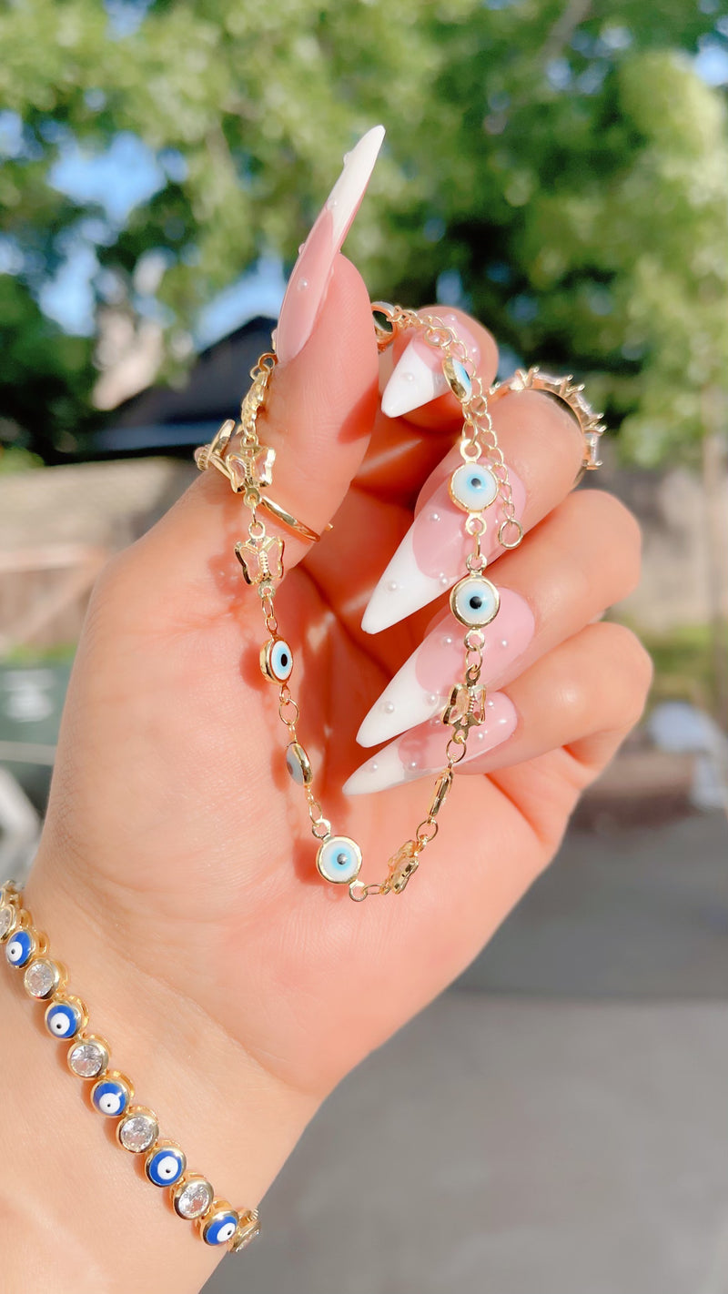 Butterfly Evil Eye Bracelet