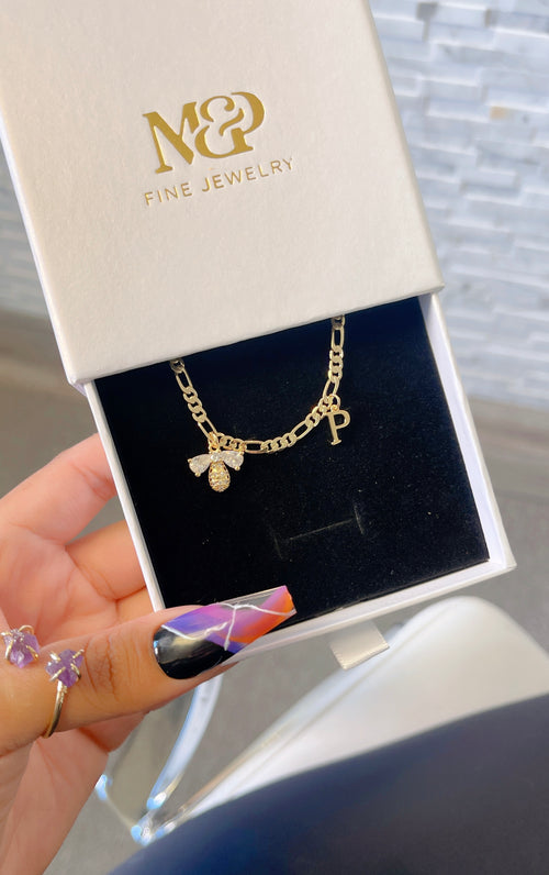 Figaro Classic Initial Anklet