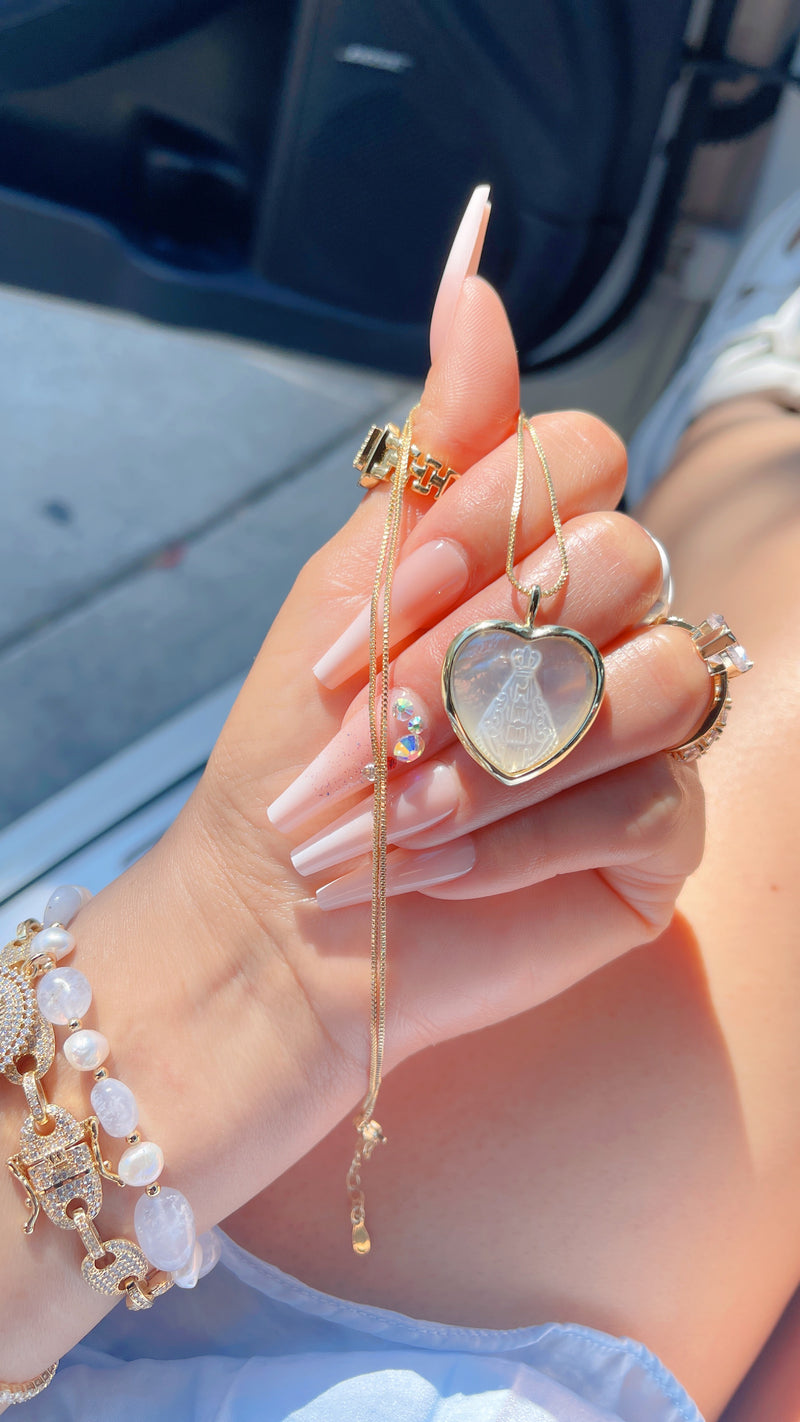 Faith Pearl Heart Necklace