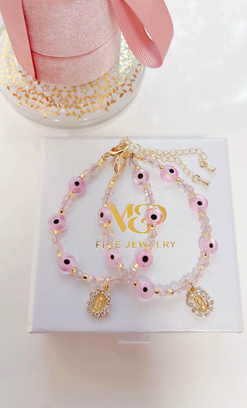 Pink CZ Virgensita Bracelet ( 1 pcs )