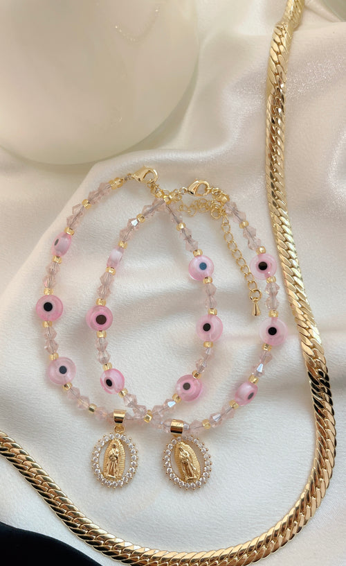 Pink Virgencita Bracelet ( 1 piece )