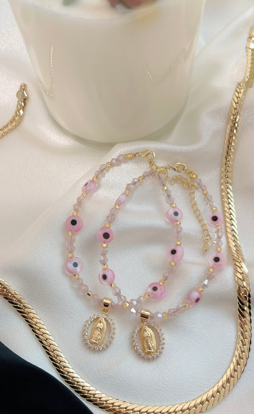 Pink Virgencita Bracelet ( 1 piece )