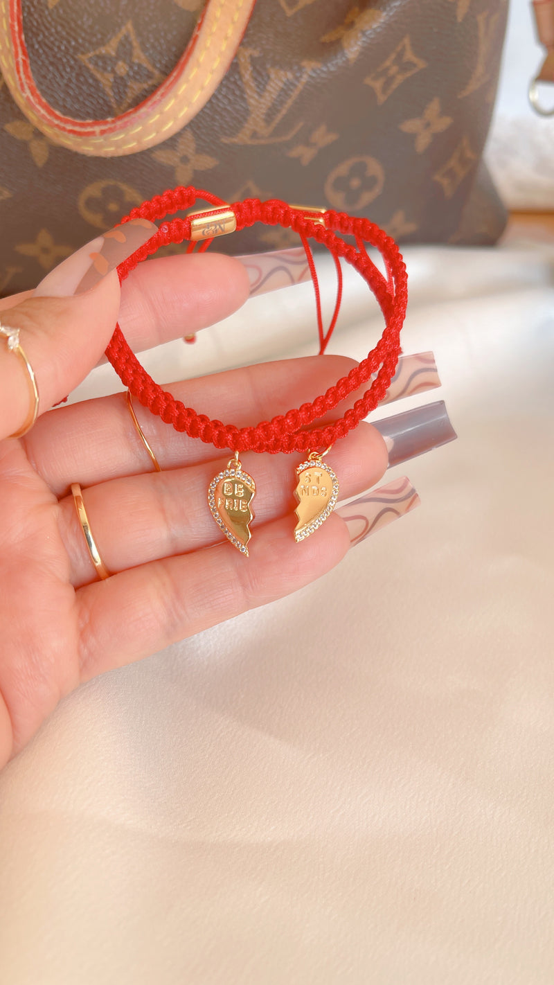 Red Best Friend Bracelets ( 2 pcs )