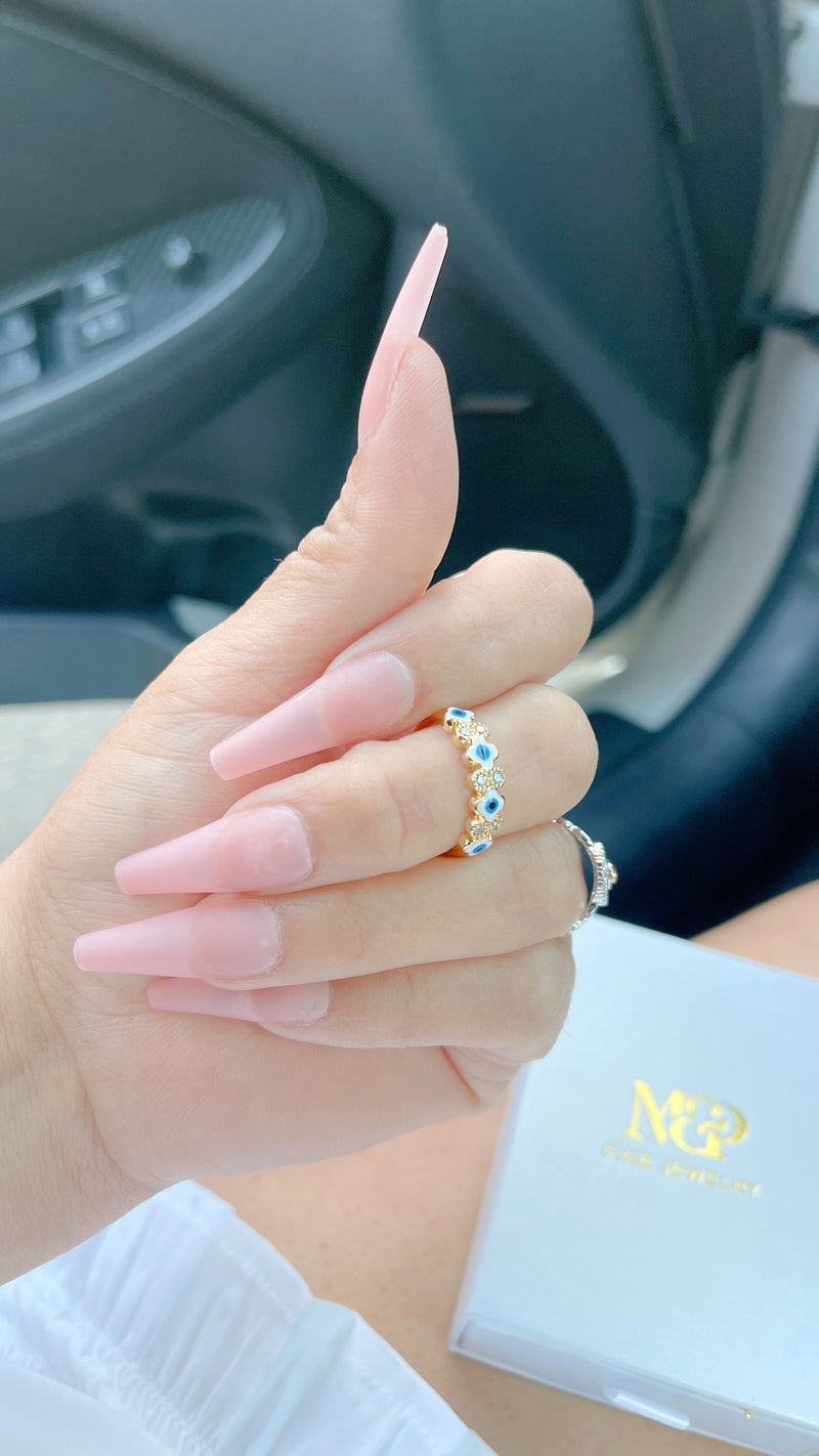 Anillo de mal de ojo con diamantes