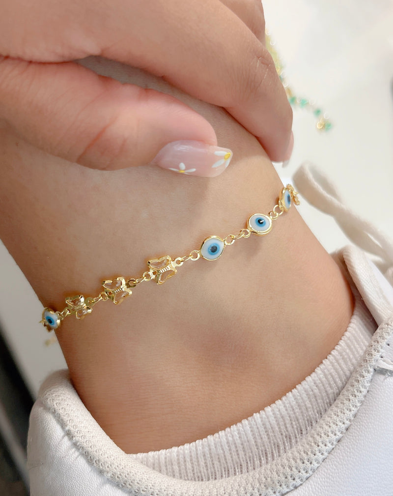 Clear Butterfly Anklet