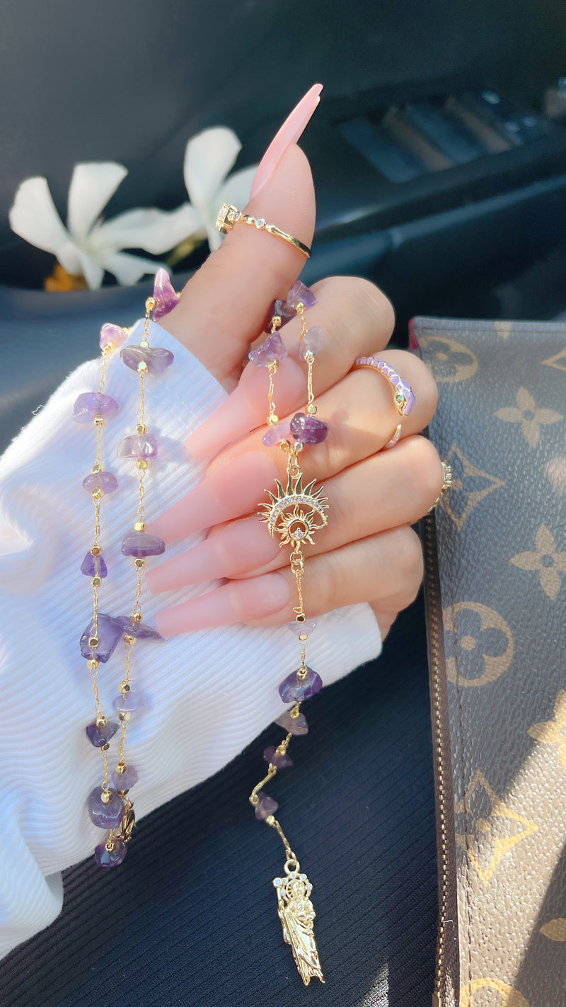 Amethyst Saint Jude Spiritual Rosary