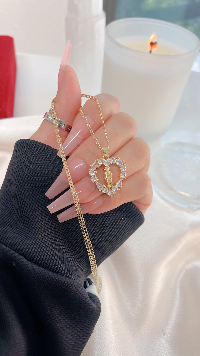 Saint Jude Heart Paved Necklace