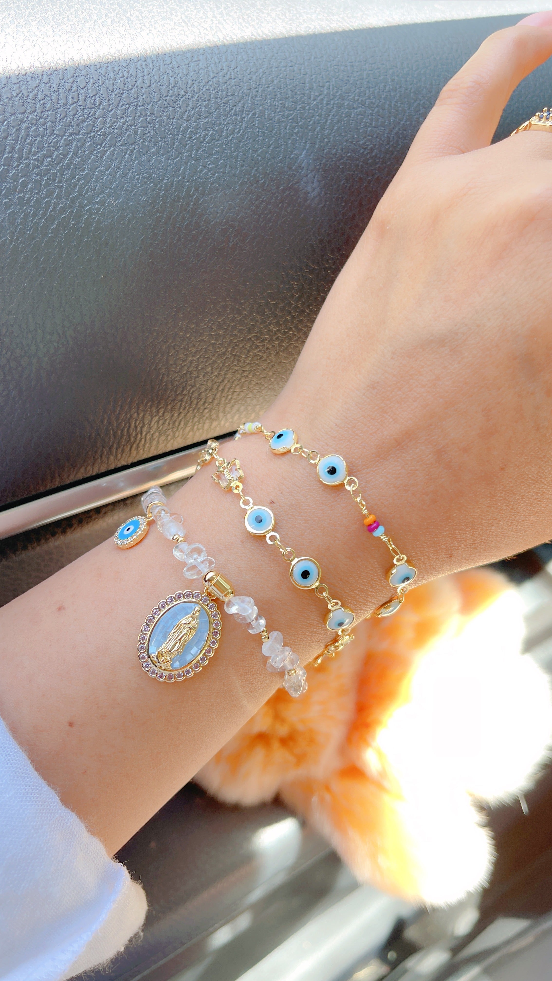 Virgencita crystal bracelet ✨