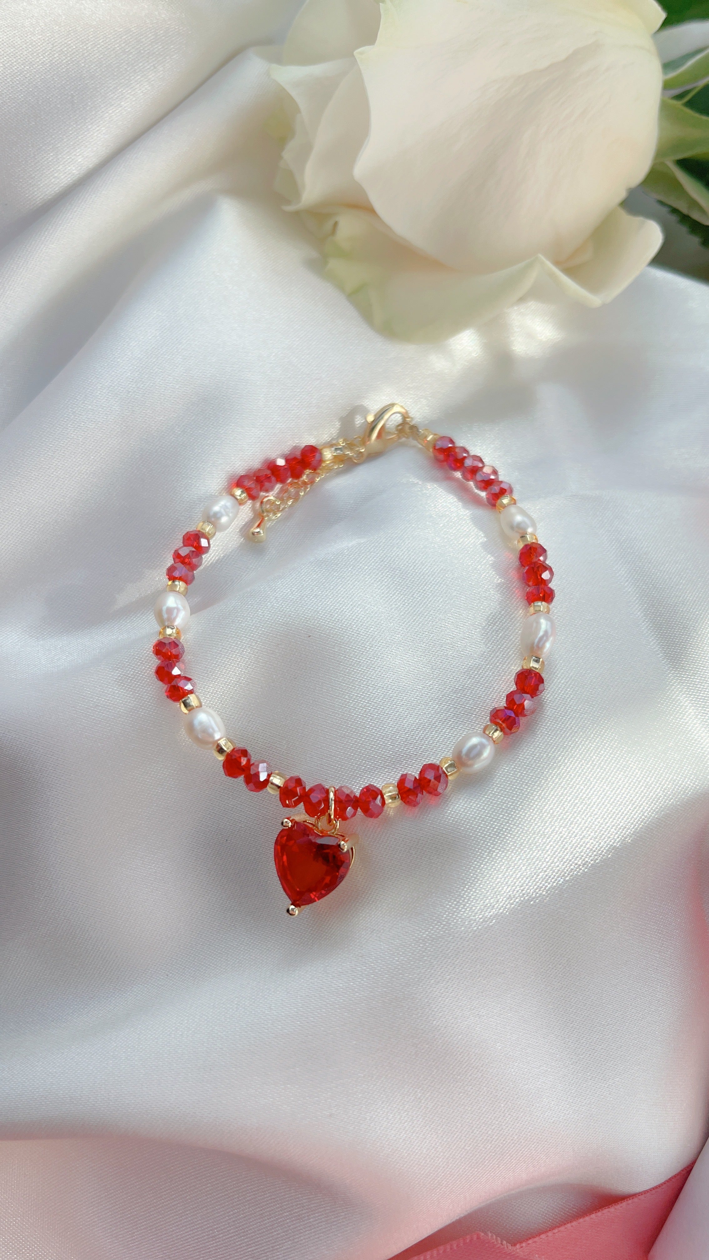 Red M&P Heart Bracelet