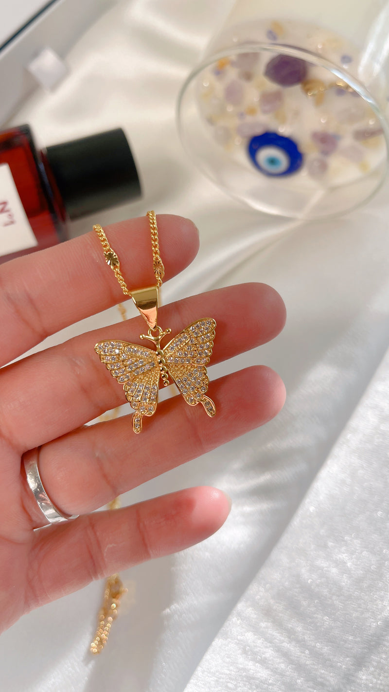 GLD Butterfly Necklace