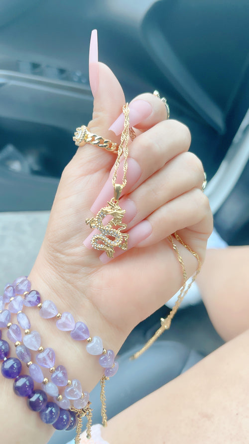 White SS Dragon Necklace